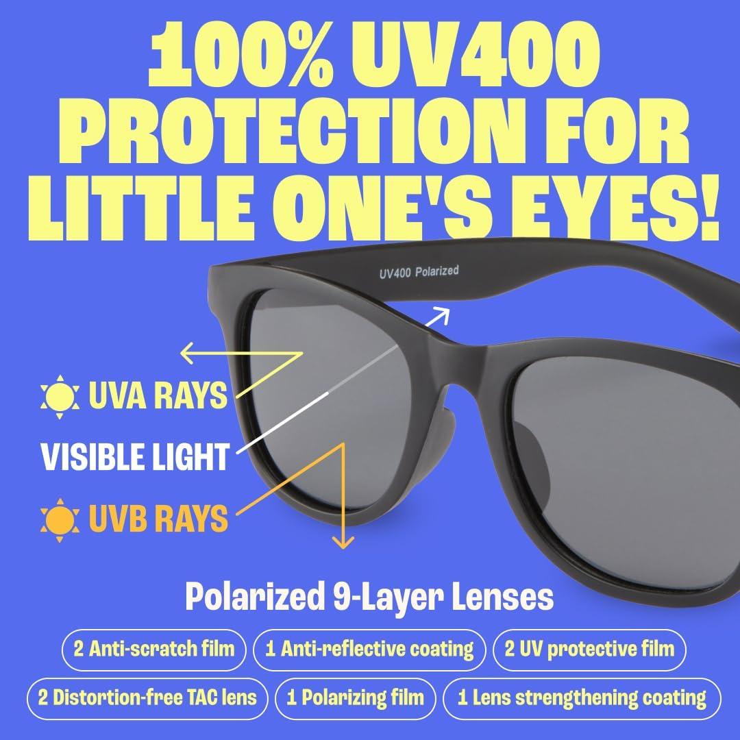 Gafas de Sol Polarizadas Baby Sunnies para Niños 3-8 Años