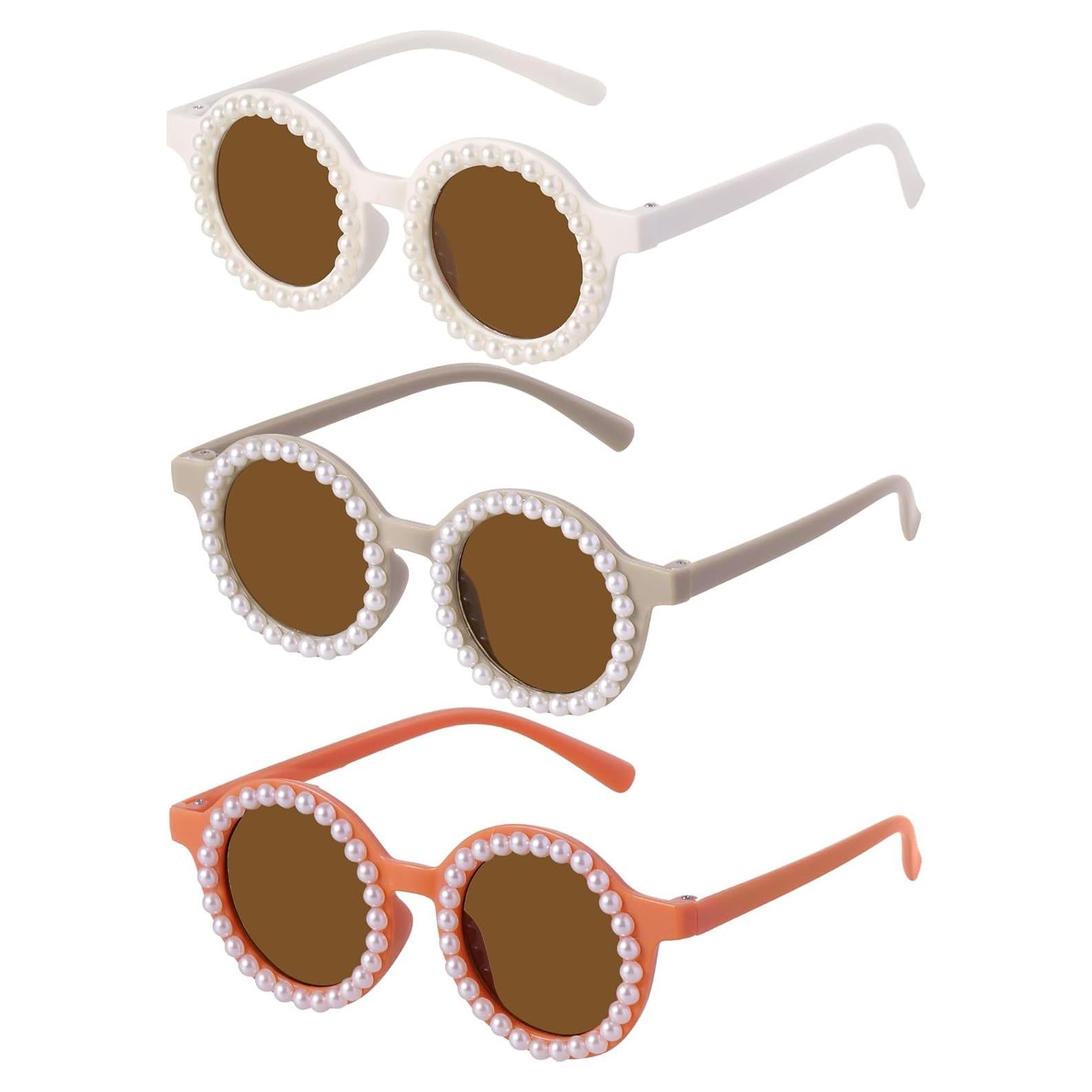 Gafas de Sol Redondas para Niños OBMWANG - 3 Pares UV400