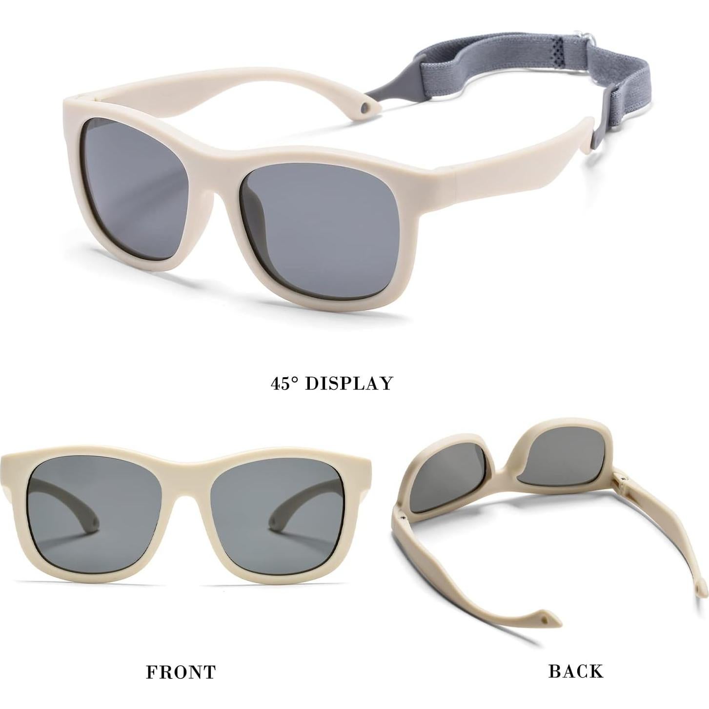 Gafas de Sol Polarizadas HJSTES para Bebés 0-3 Años - Marco Flexible