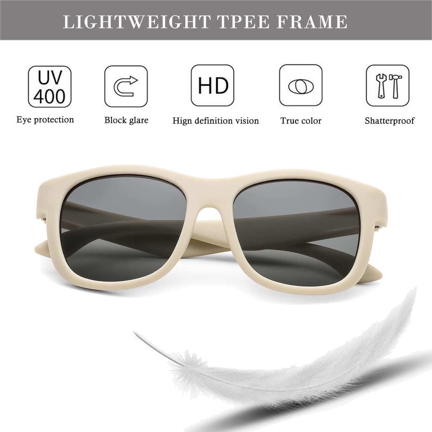 Gafas de Sol Polarizadas HJSTES para Bebés 0-3 Años - Marco Flexible