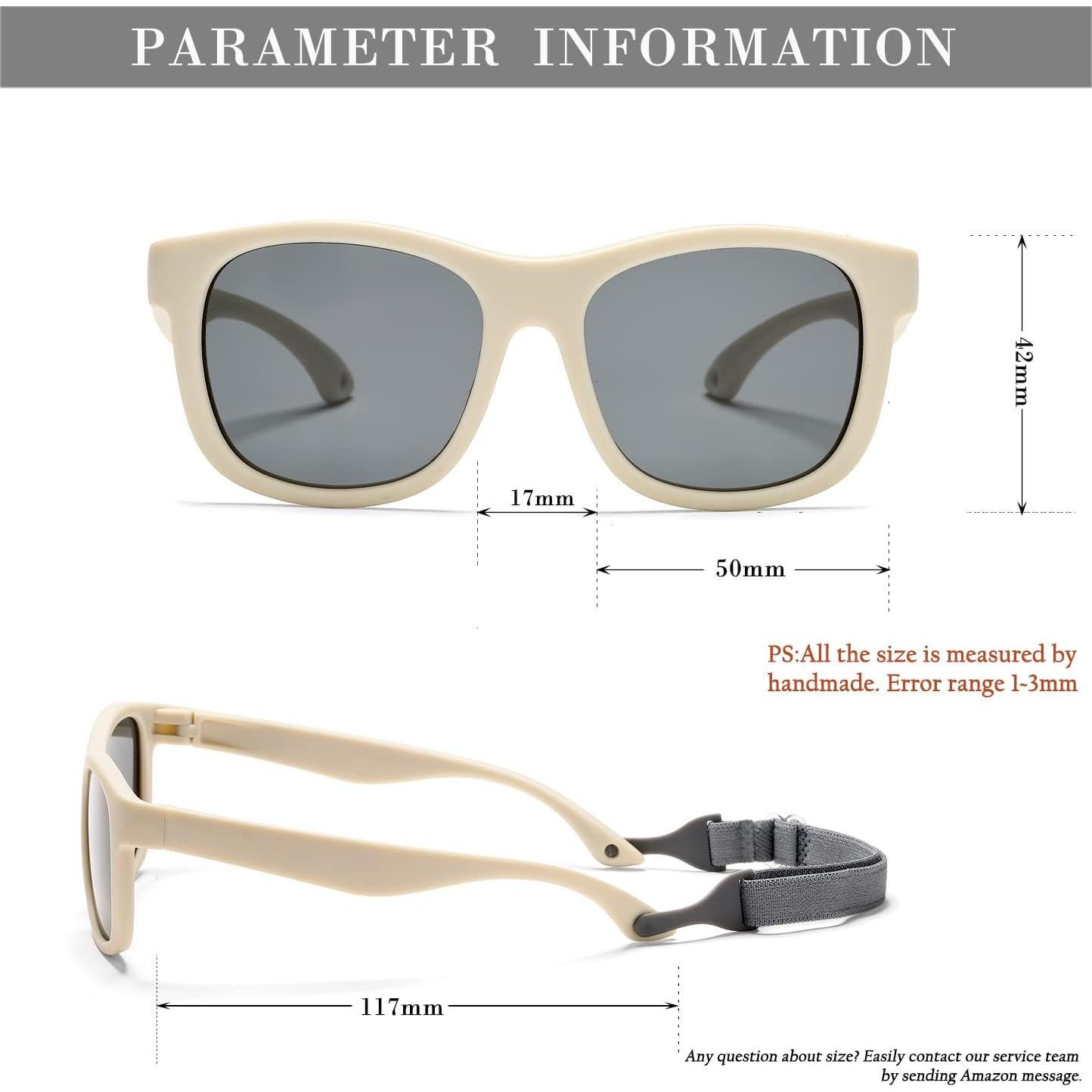 Gafas de Sol Polarizadas HJSTES para Bebés 0-3 Años - Marco Flexible