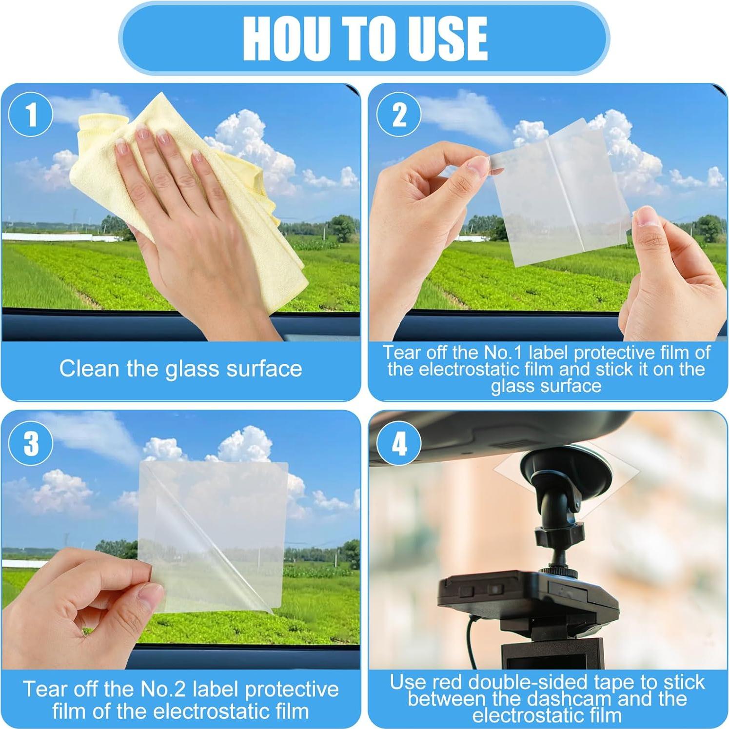 Kit 8 Etiquetas Electroestáticas MBAIYO para Parabrisas