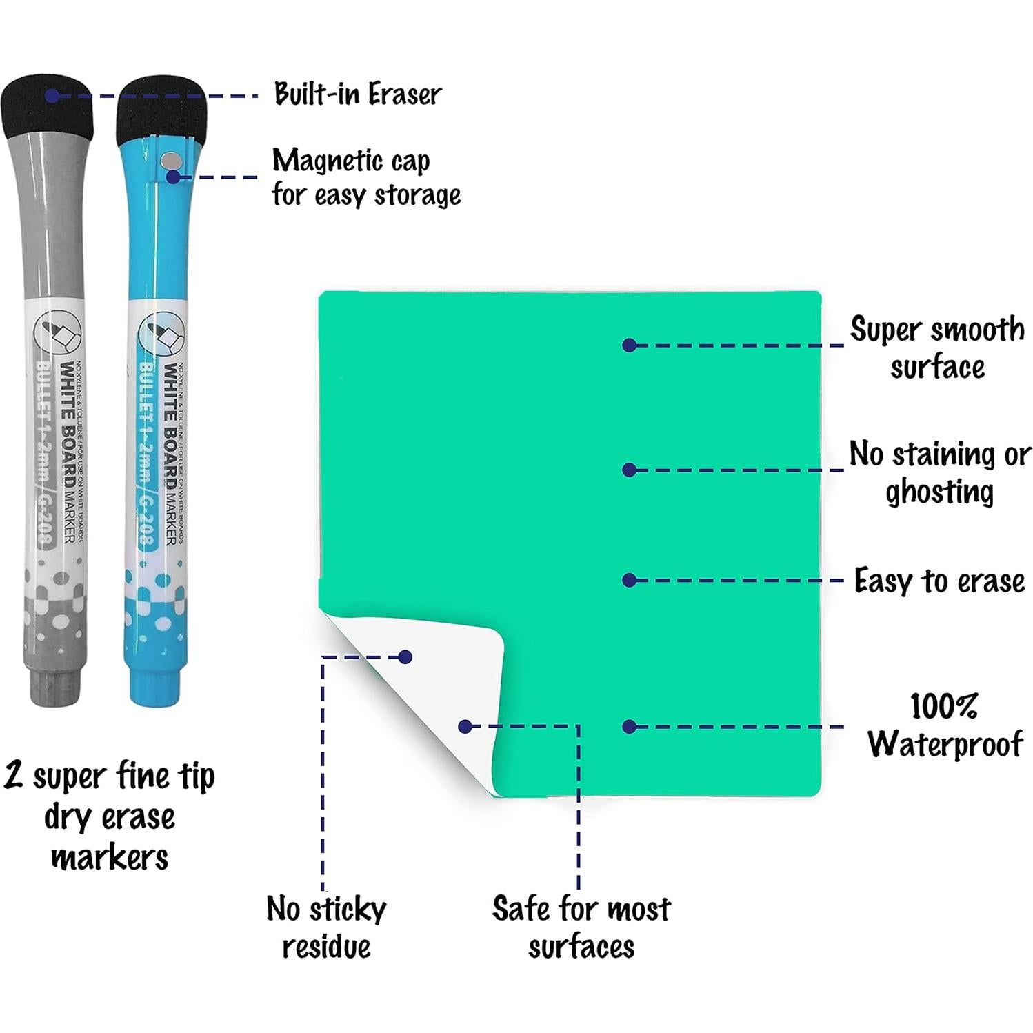 Notas Adhesivas Borrables Quick Canary - Paquete de 6 - 10x10 cm