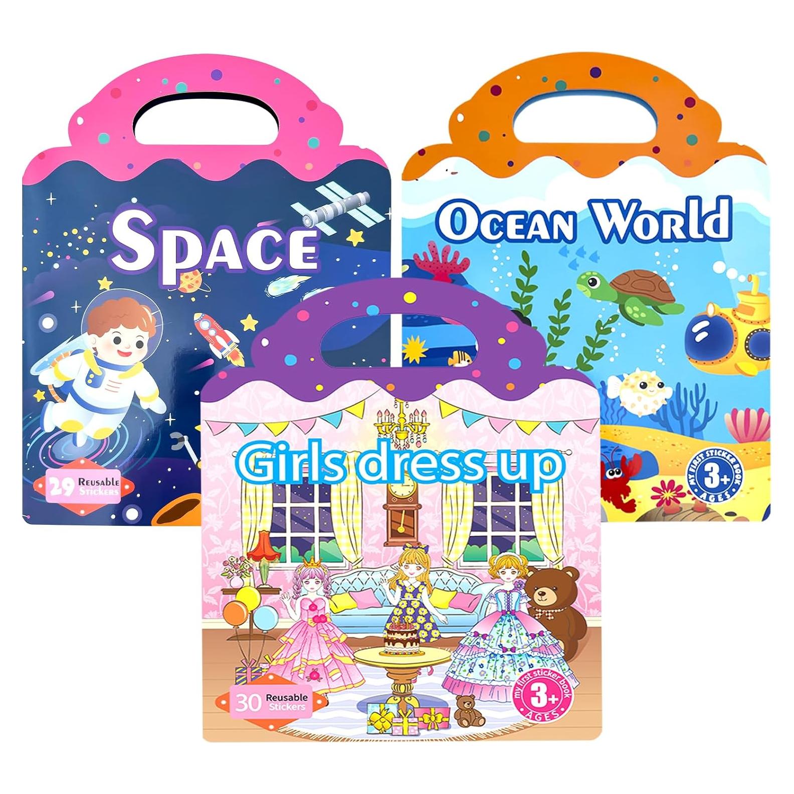 Libro de Pegatinas Reutilizables BUTTIFFAIRY 89PCS Multicolor