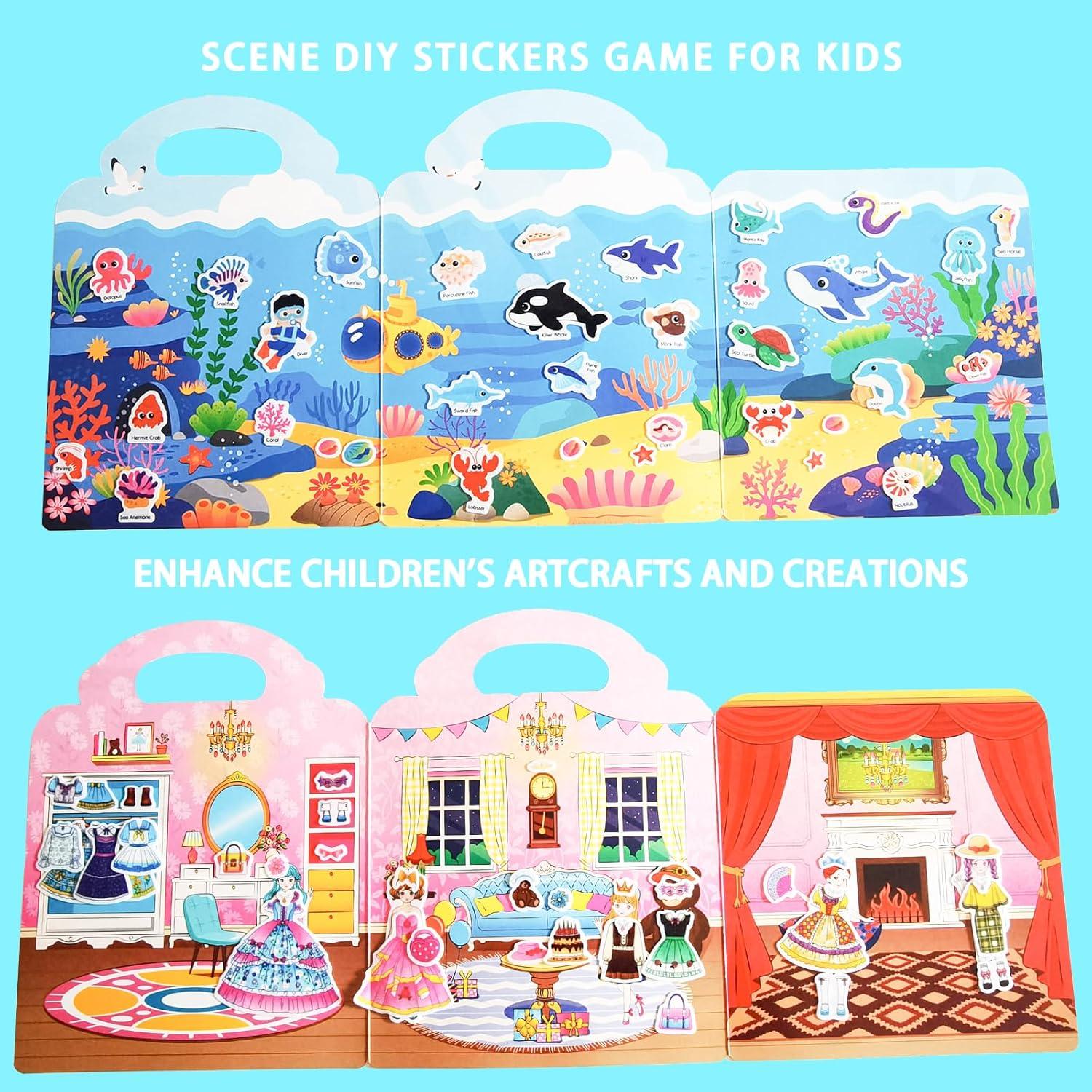 Libro de Pegatinas Reutilizables BUTTIFFAIRY 89PCS Multicolor