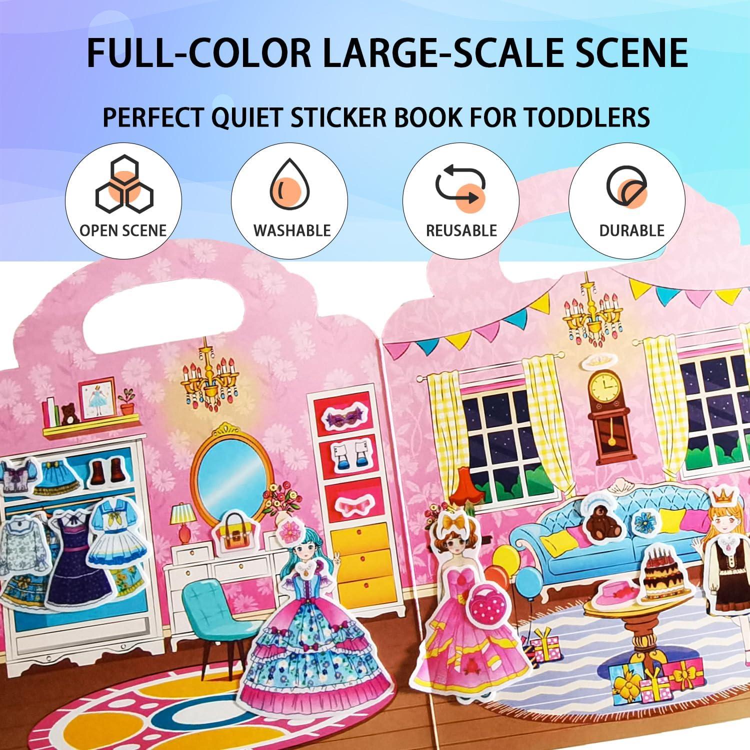 Libro de Pegatinas Reutilizables BUTTIFFAIRY 89PCS Multicolor