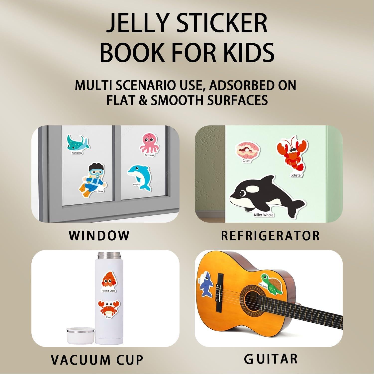 Libro de Pegatinas Reutilizables BUTTIFFAIRY 89PCS Multicolor