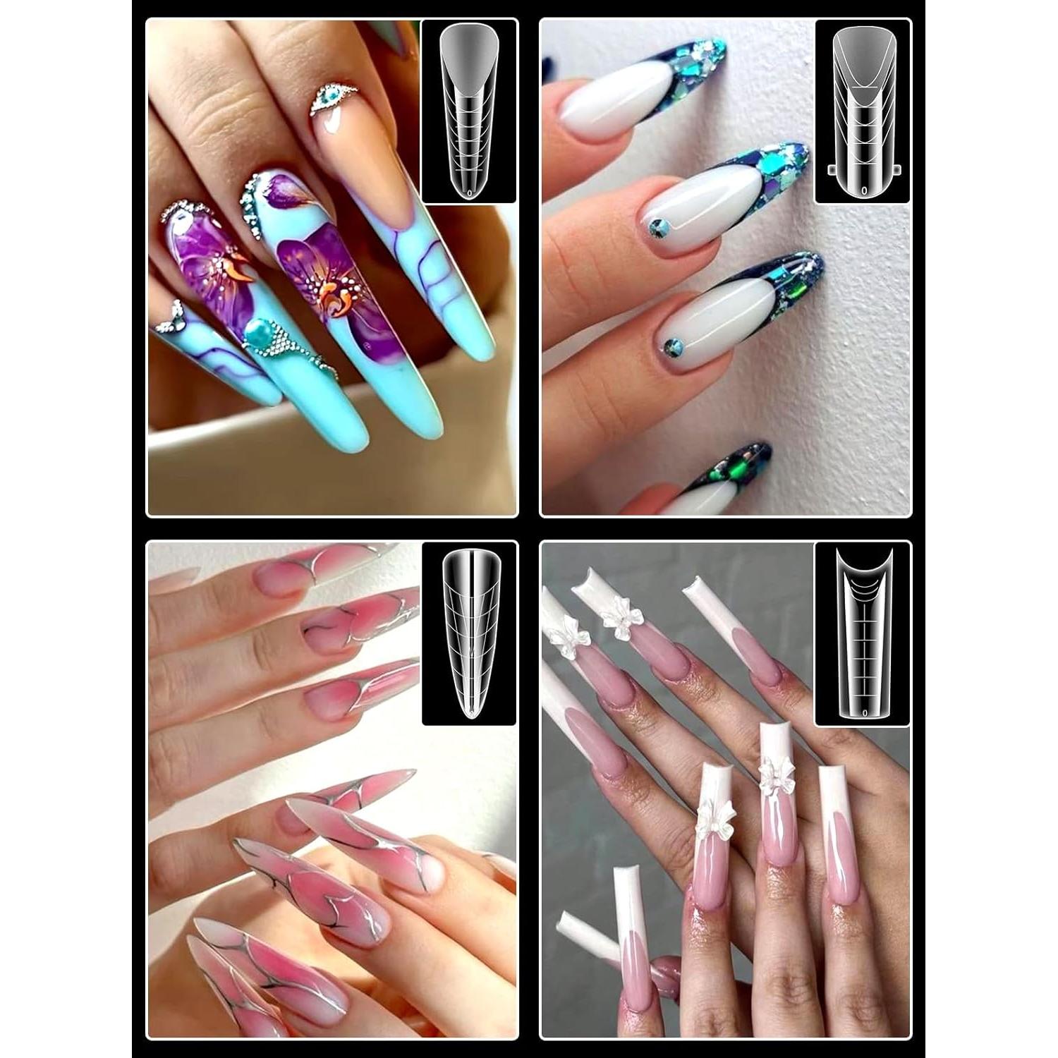 Kit 288PCS Formas Duales Uñas Acrílicas TOROKOM - 12 Tamaños