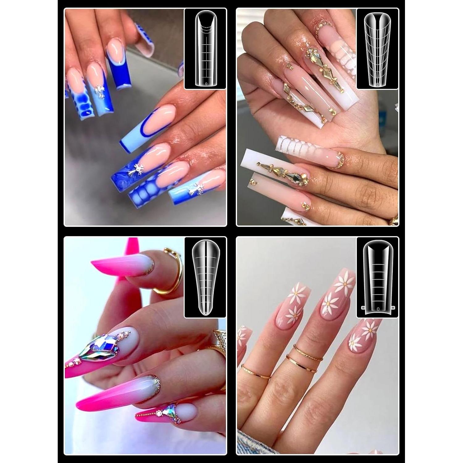 Kit 288PCS Formas Duales Uñas Acrílicas TOROKOM - 12 Tamaños