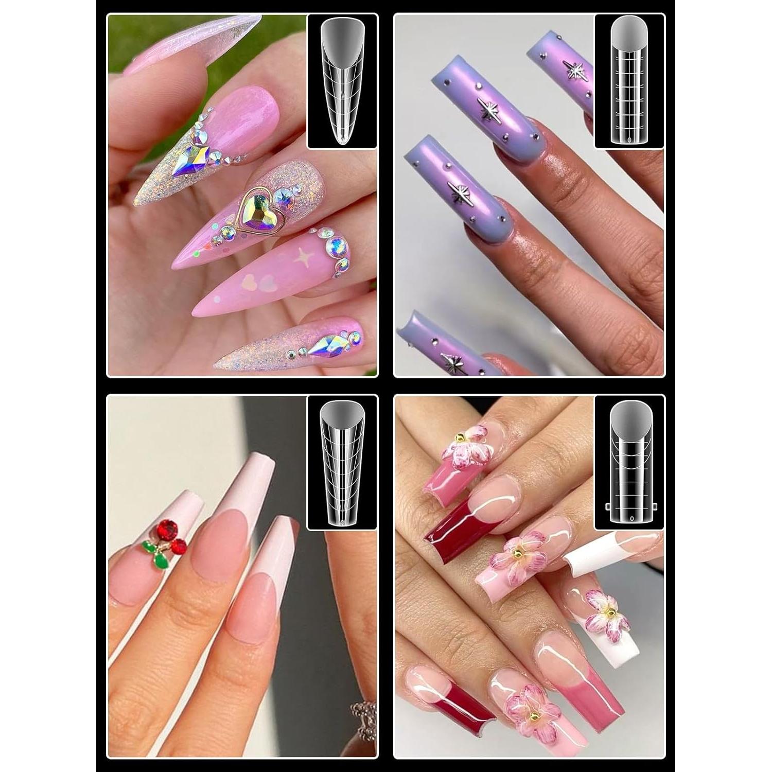 Kit 288PCS Formas Duales Uñas Acrílicas TOROKOM - 12 Tamaños