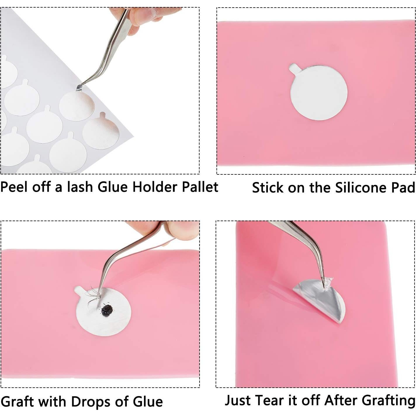 Set de 900 Almohadillas de Pegamento para Pestañas Mudder