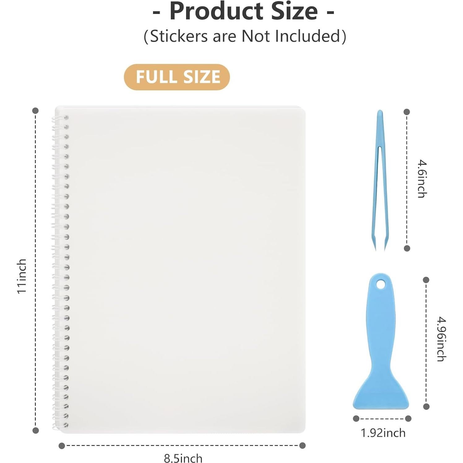 Álbum de Stickers Reutilizable Ruatu Grande 40 Hojas Transparente