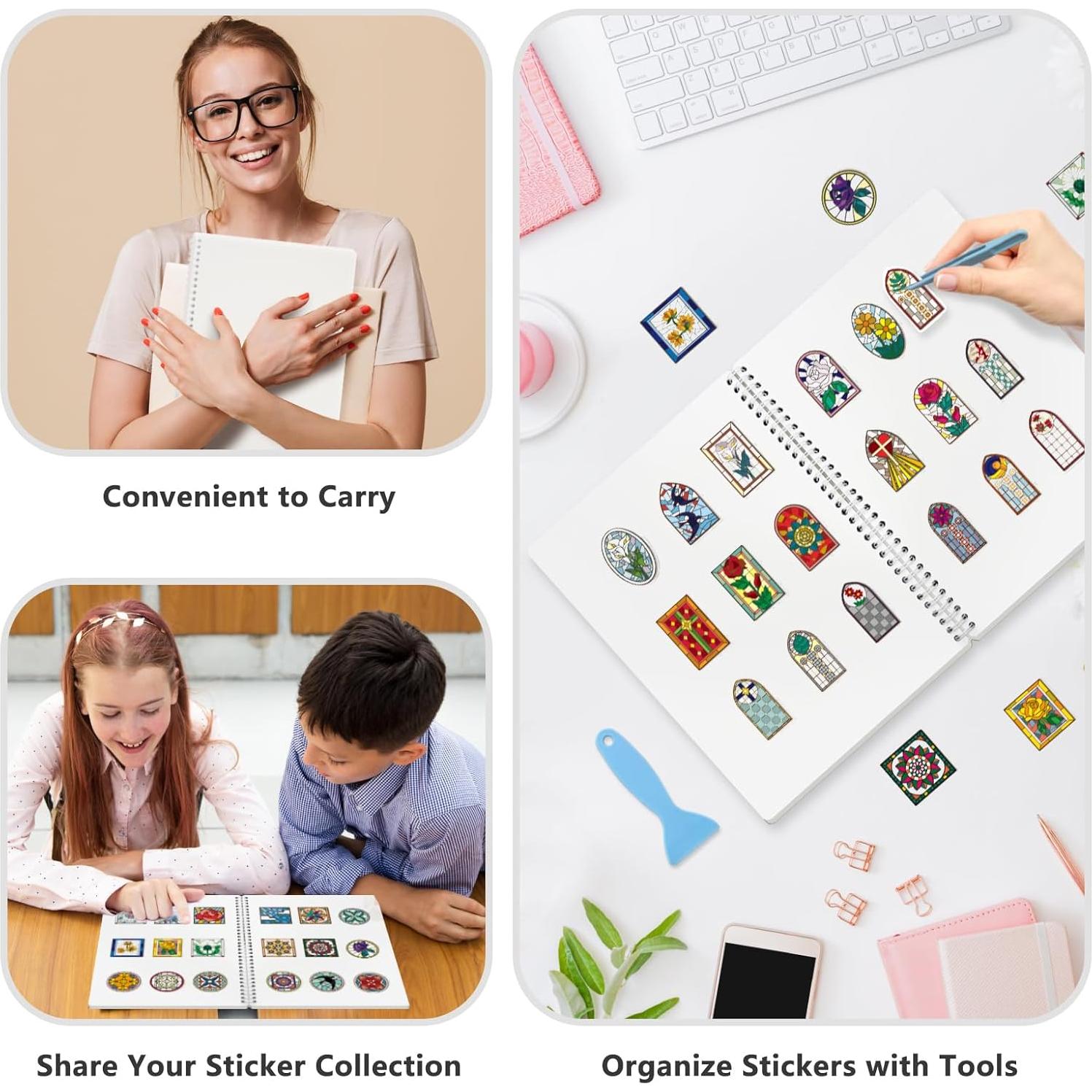 Álbum de Stickers Reutilizable Ruatu Grande 40 Hojas Transparente