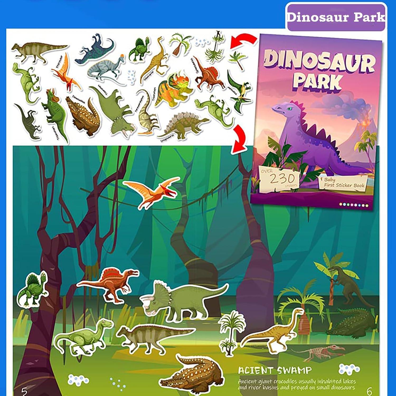 Libro de Pegatinas Dinosaurios Yakison - 230+ Pegatinas