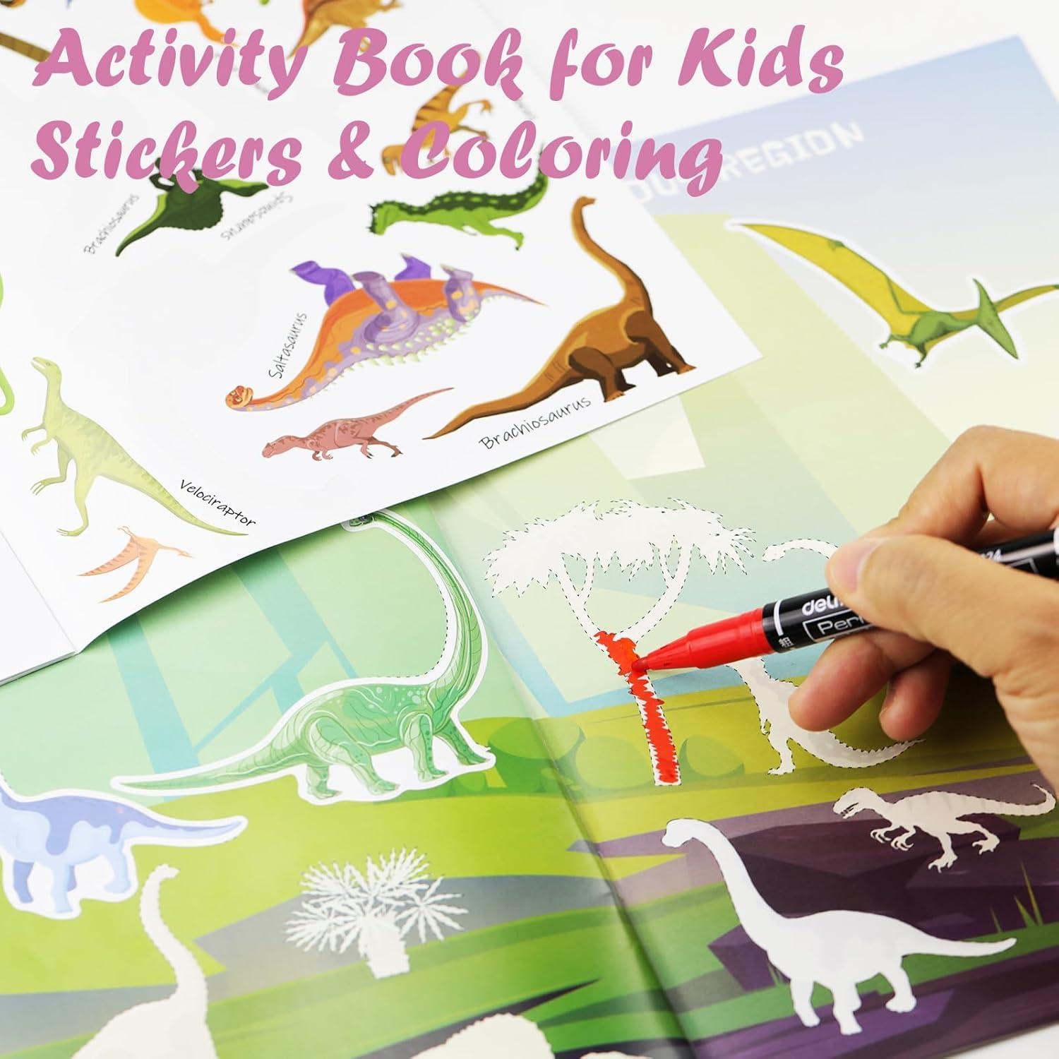 Libro de Pegatinas Dinosaurios Yakison - 230+ Pegatinas