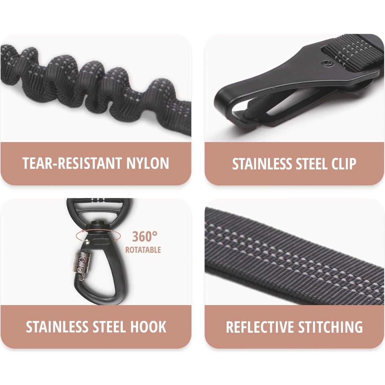 Cinturón de Seguridad para Perros Owleys - Arnés Ajustable Negro