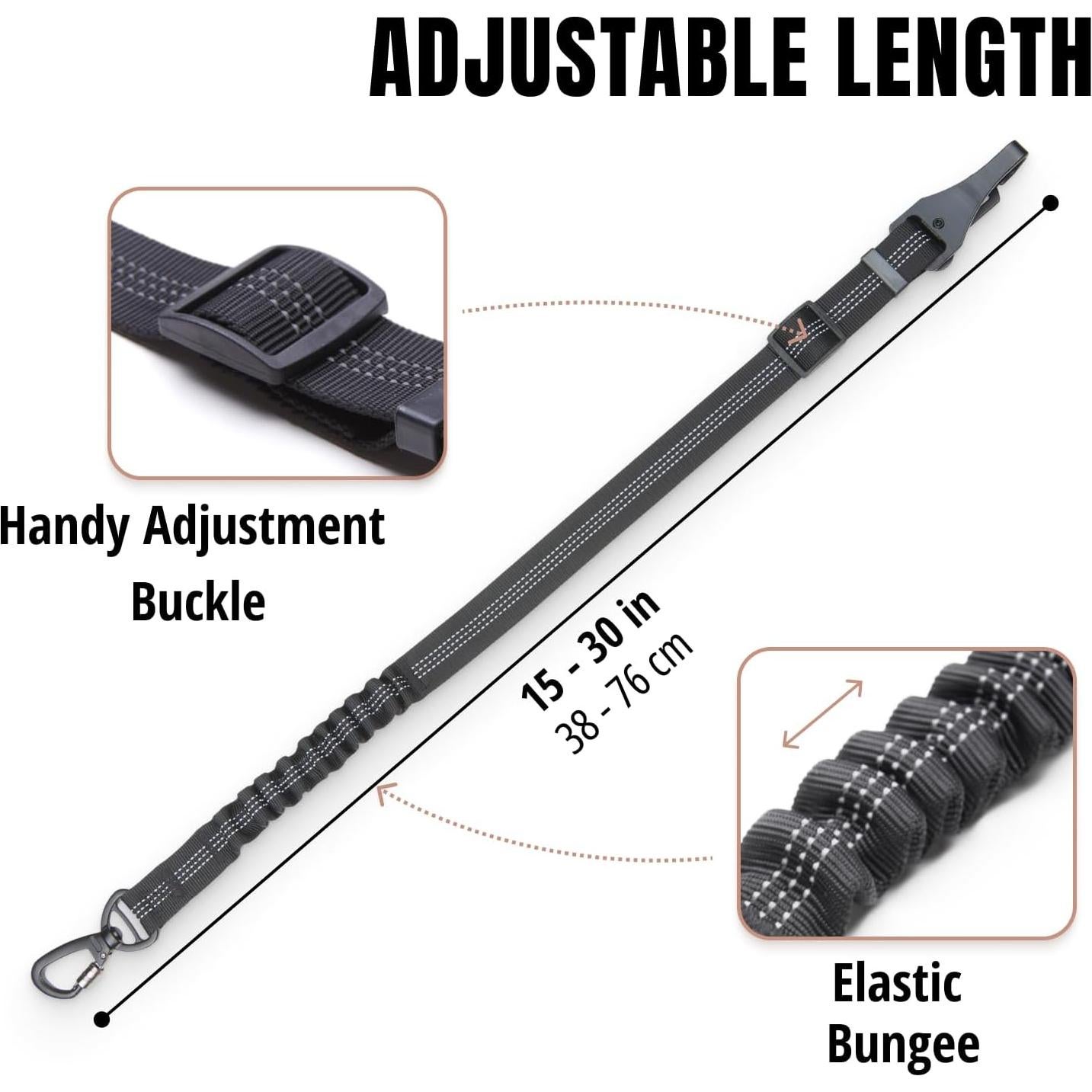 Cinturón de Seguridad para Perros Owleys - Arnés Ajustable Negro