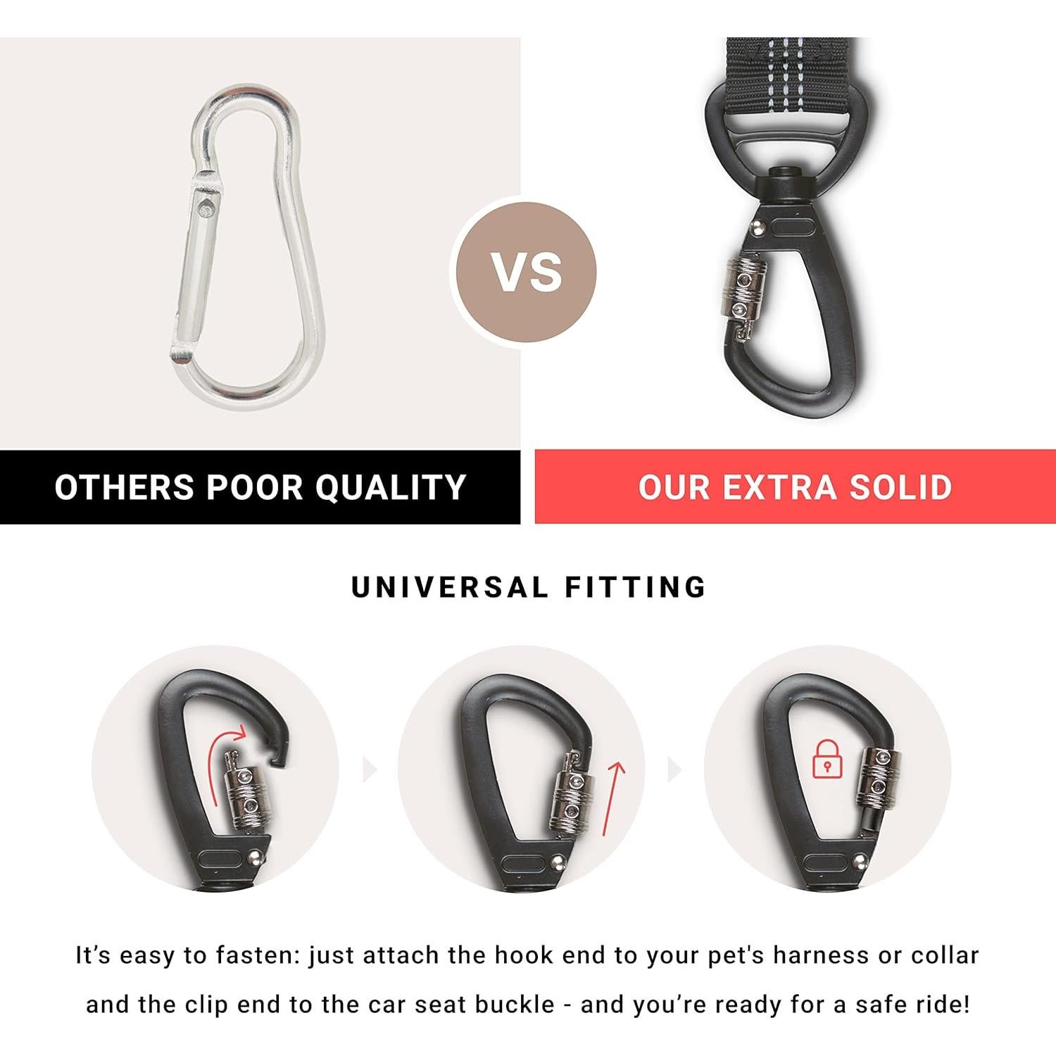 Cinturón de Seguridad para Perros Owleys - Arnés Ajustable Negro