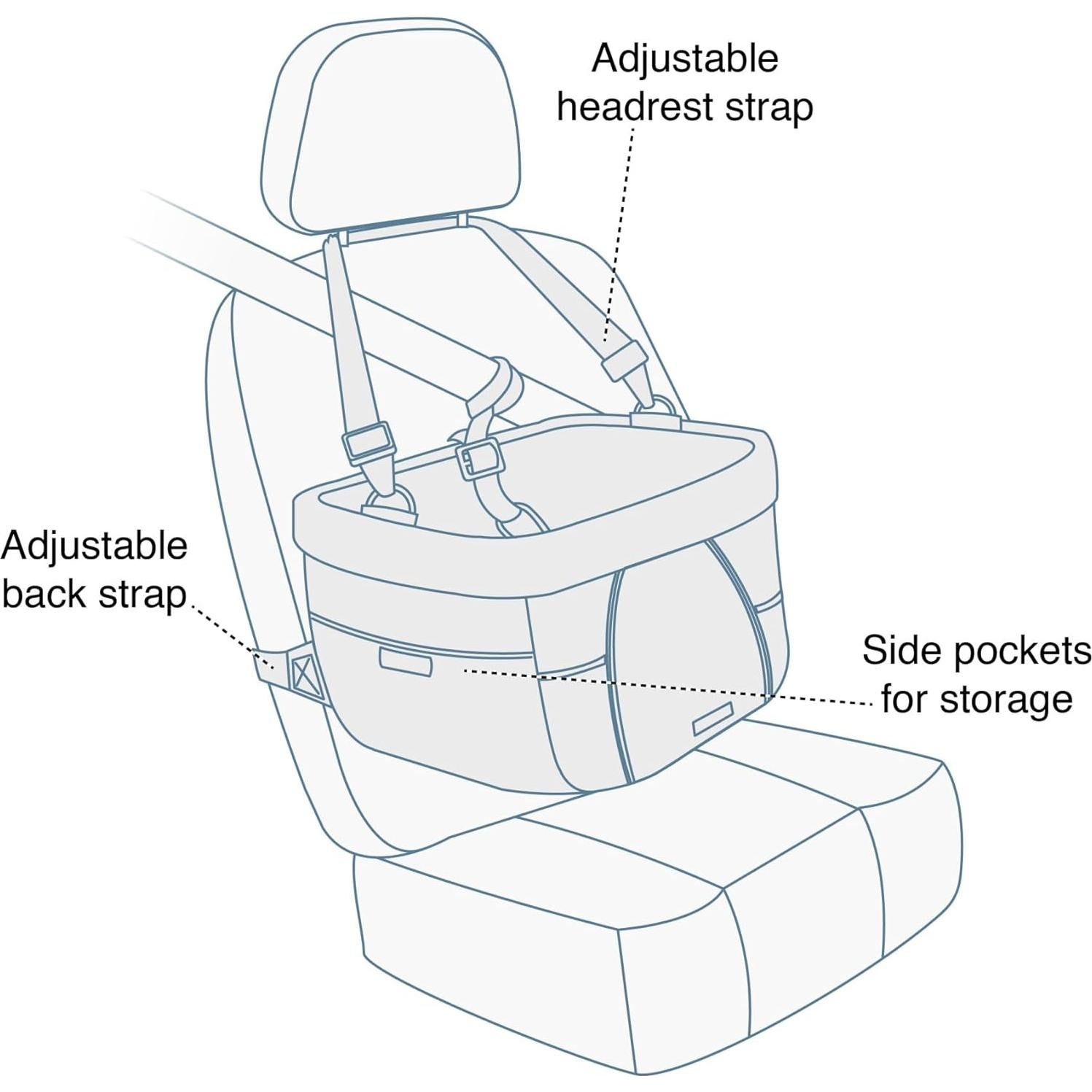 Asiento Elevador para Perros Kurgo - Hasta 13.6 kg - Gris Heather