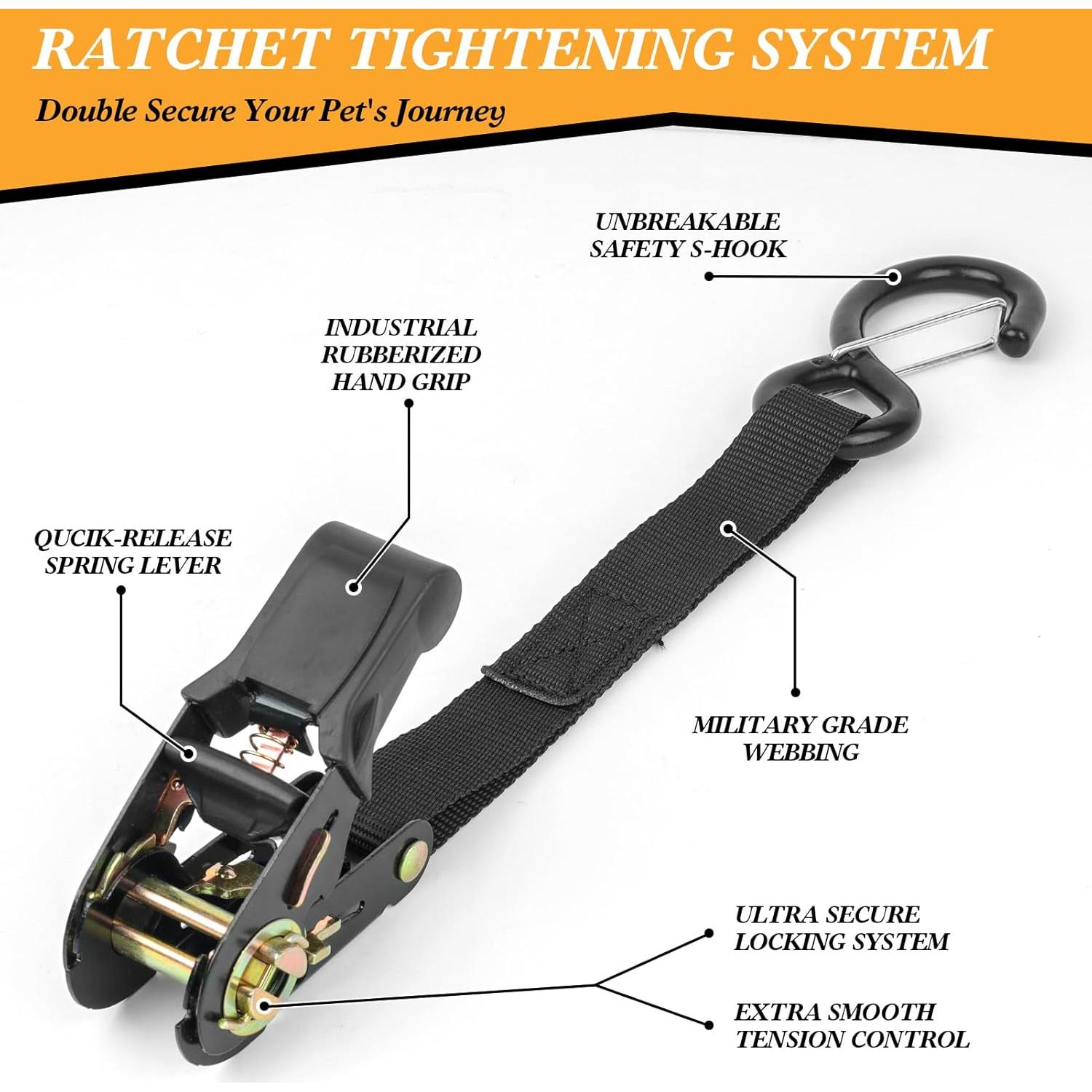 Anclaje para Perros SKIPWALL para Camioneta - Ajustable para 2 Perros
