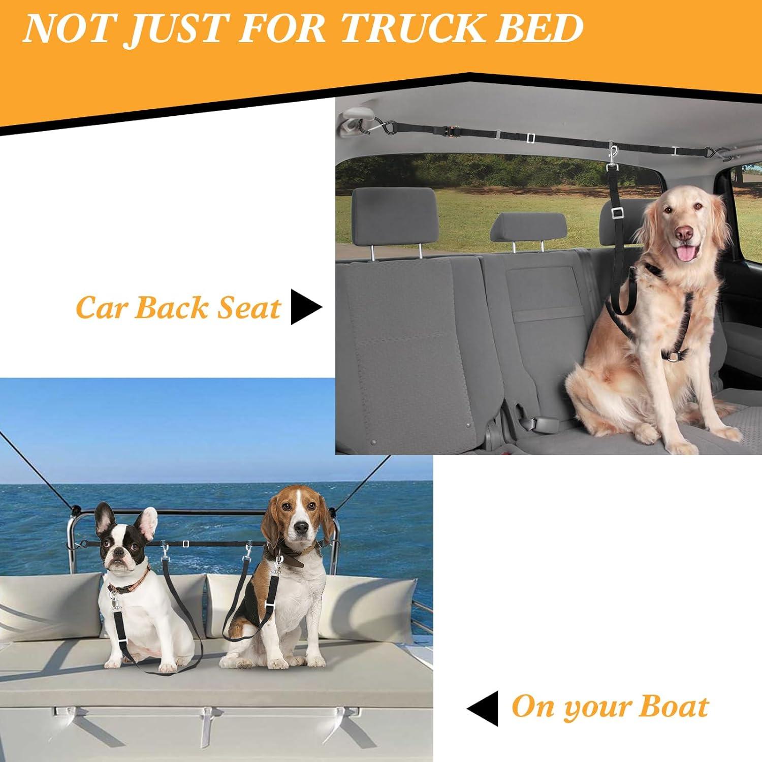 Anclaje para Perros SKIPWALL para Camioneta - Ajustable para 2 Perros