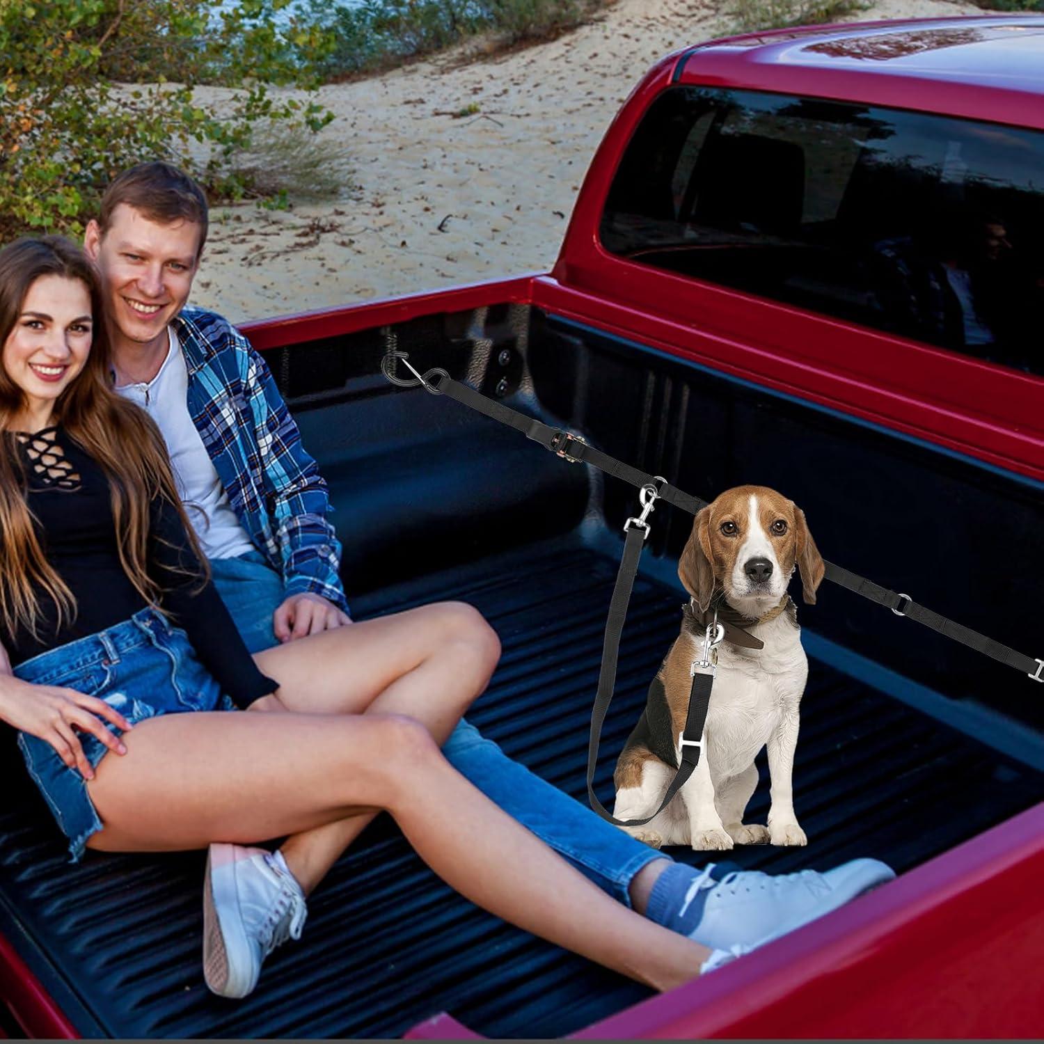 Anclaje para Perros SKIPWALL para Camioneta - Ajustable para 2 Perros