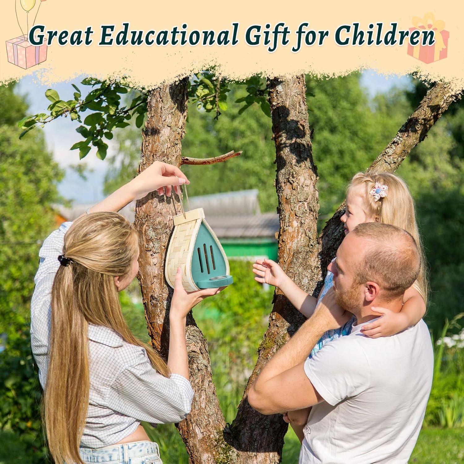 Casa de Mariposas de Madera Phoncoo 2 Pcs con Comedero