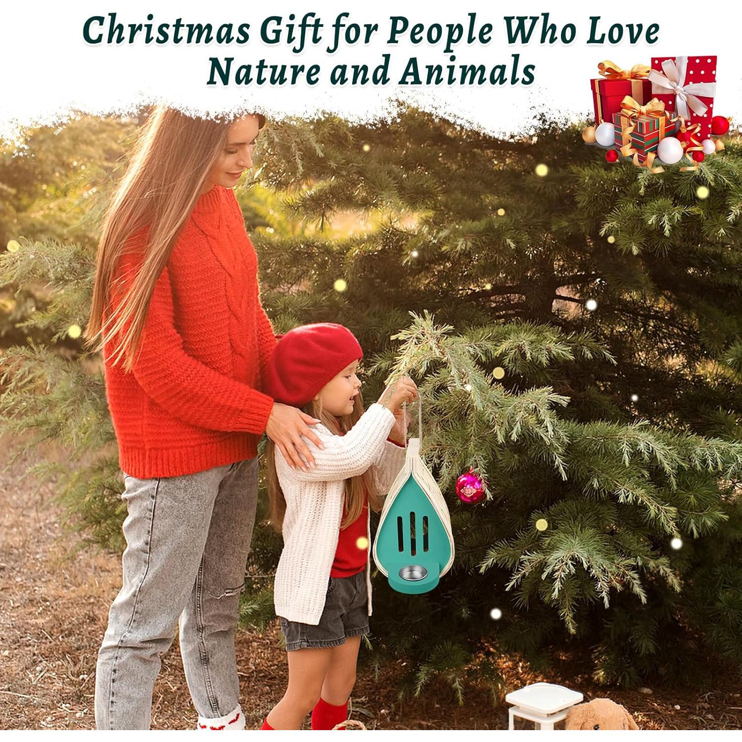 Casa de Mariposas de Madera Phoncoo 2 Pcs con Comedero