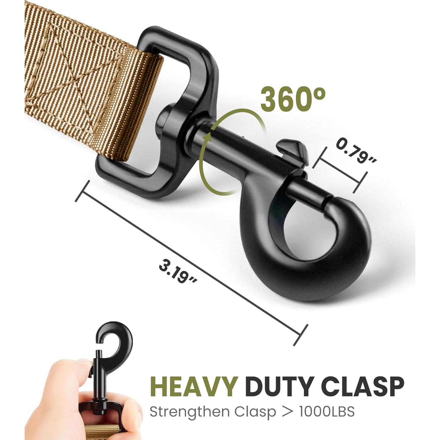 Correa Bungee para Perros OutdoorMaster 1.14-2.01m Marrón