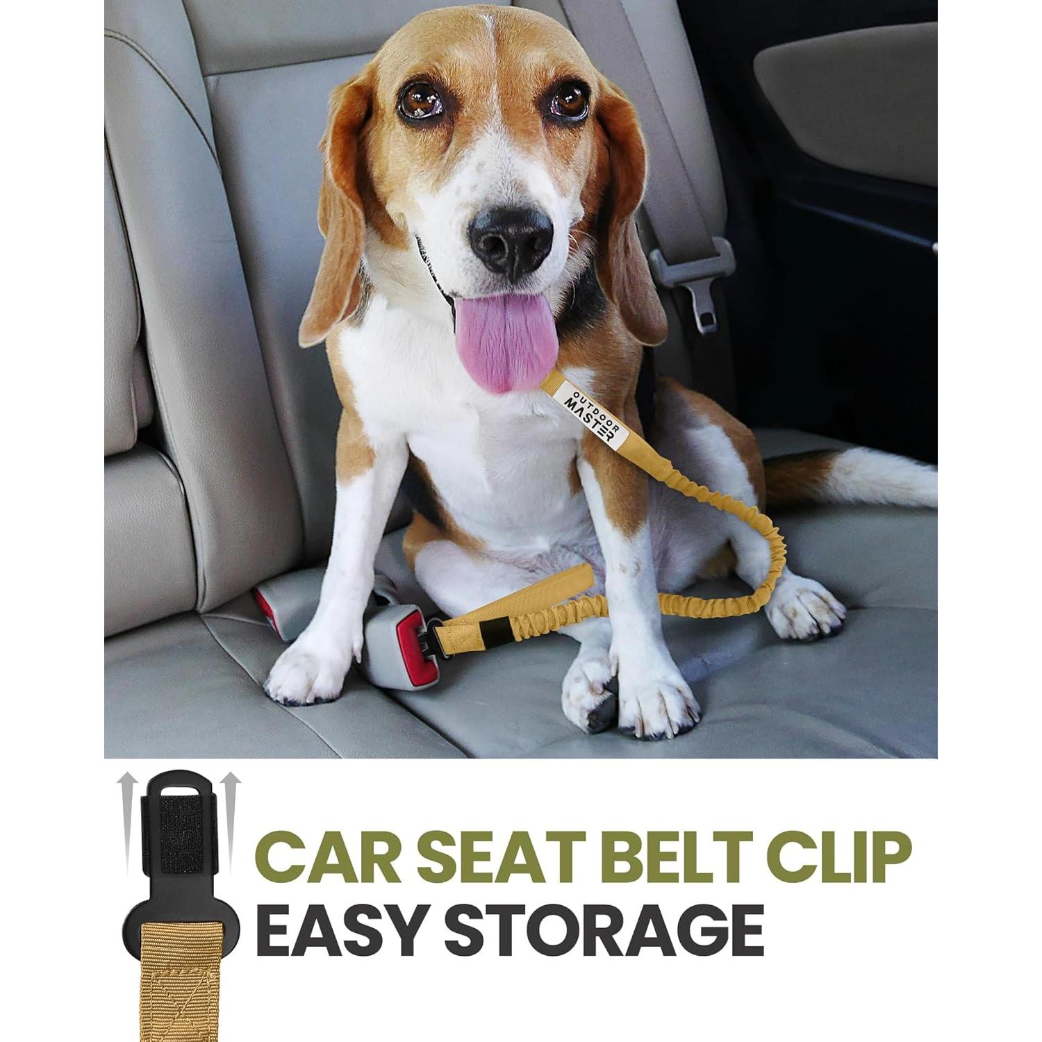 Correa Bungee para Perros OutdoorMaster 1.14-2.01m Marrón