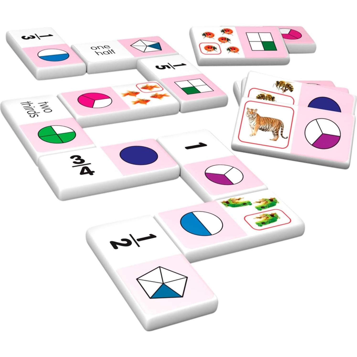 Dominó de Fracciones Junior Learning JL485, 28 Piezas