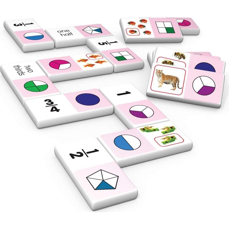 Dominó de Fracciones Junior Learning JL485, 28 Piezas