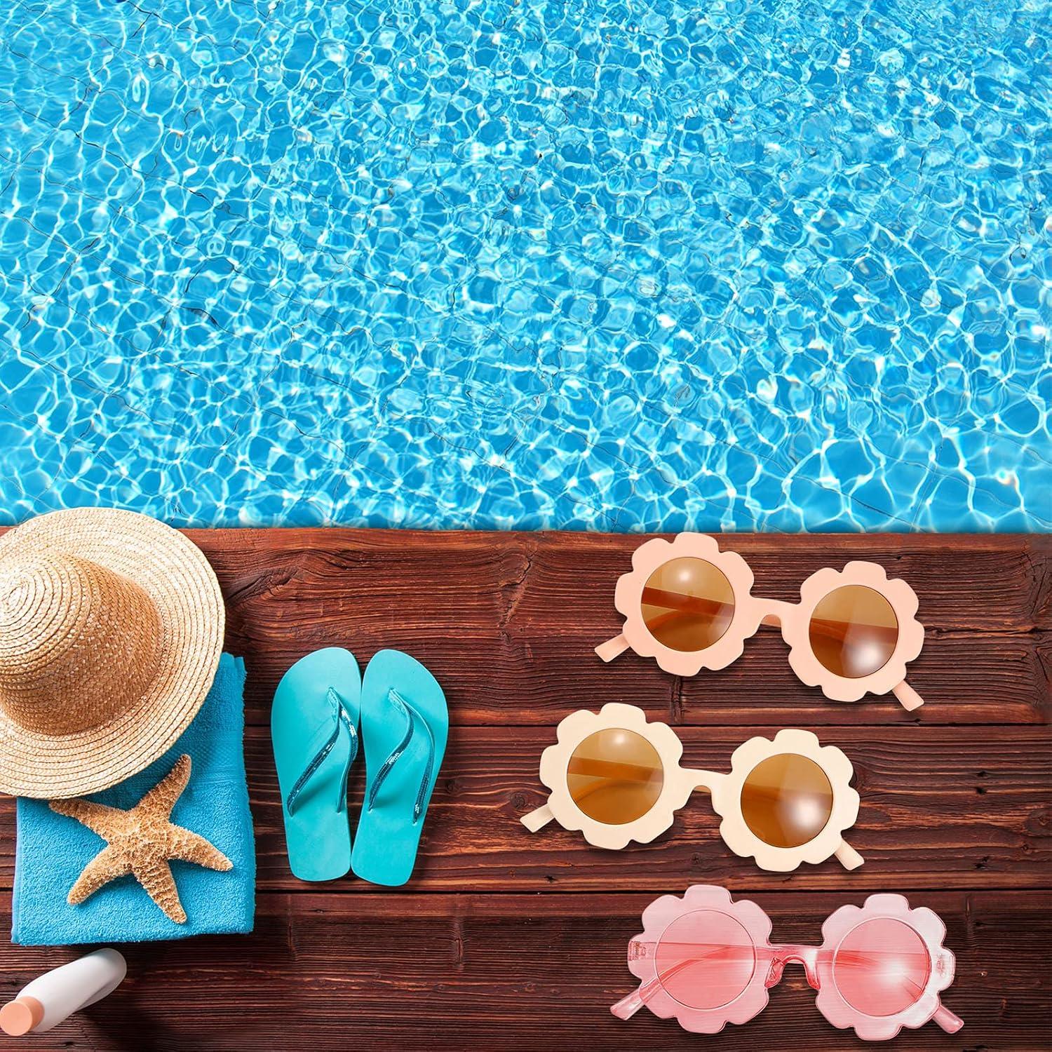 Gafas de sol redondas de flores Flutesan para niños - 3 piezas