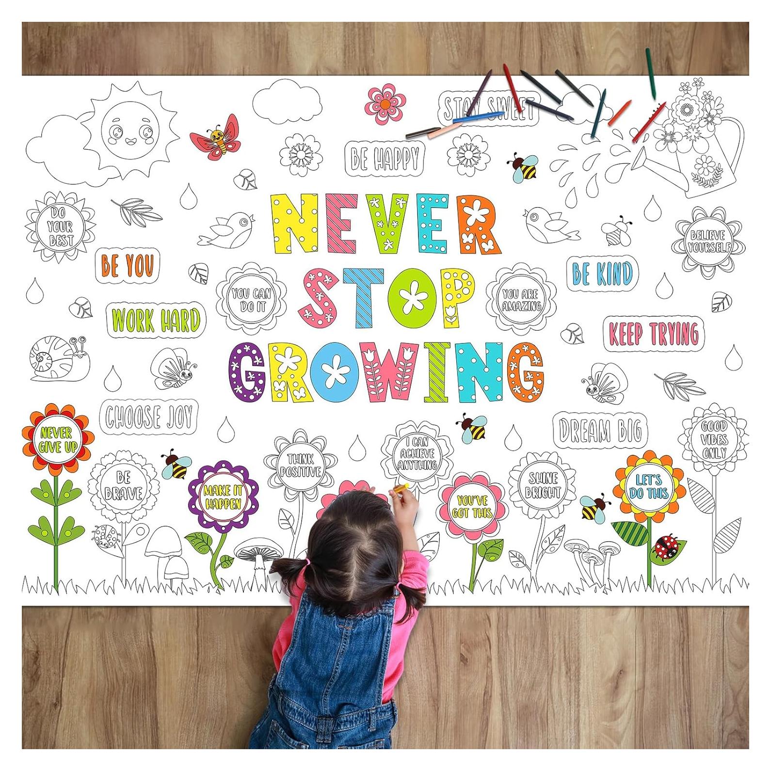 Póster Gigante para Colorear Naozinebi 110x80cm Afirmaciones