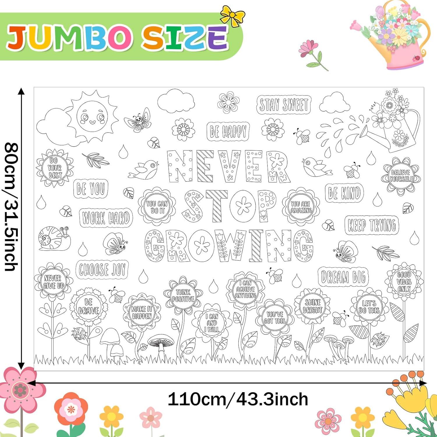 Póster Gigante para Colorear Naozinebi 110x80cm Afirmaciones