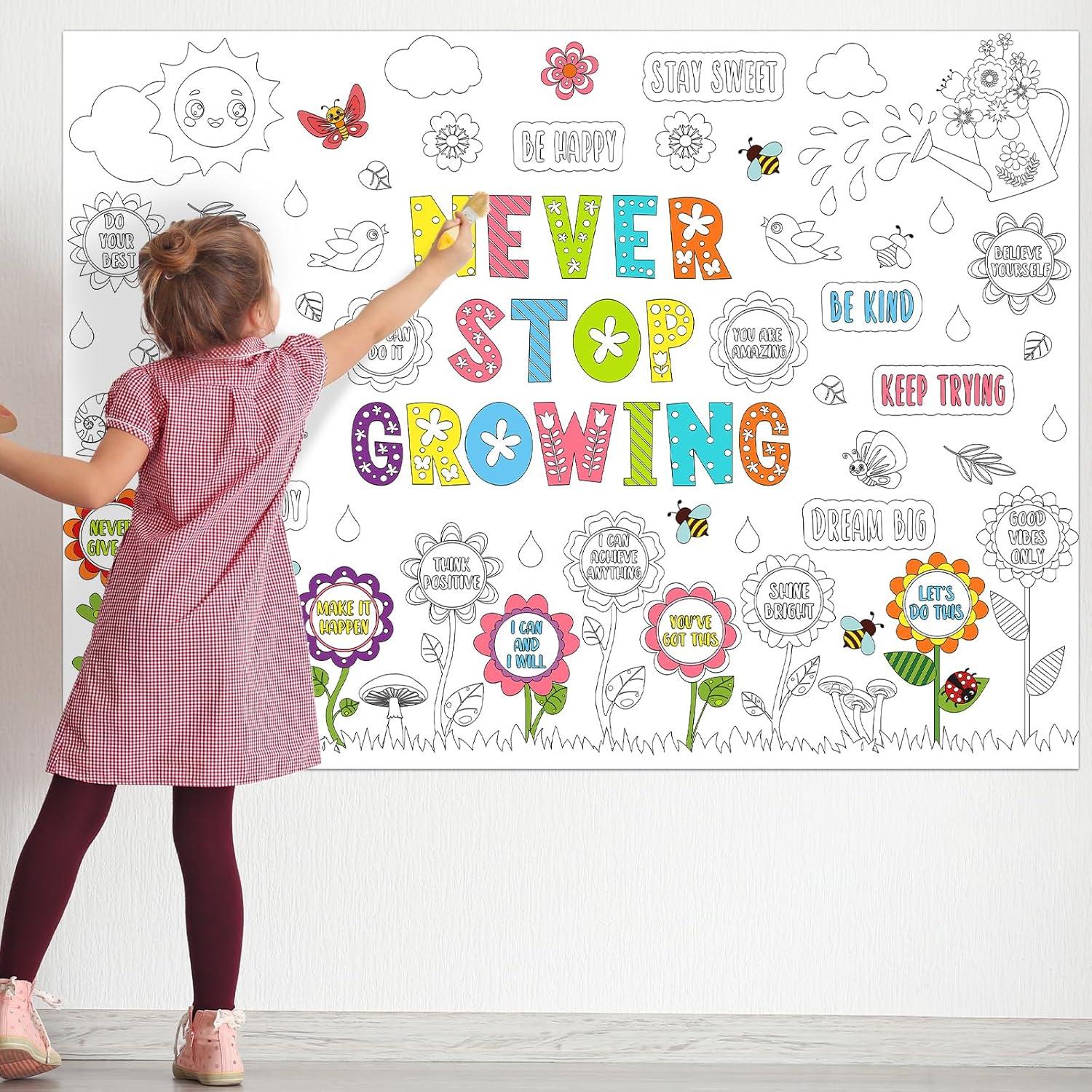 Póster Gigante para Colorear Naozinebi 110x80cm Afirmaciones