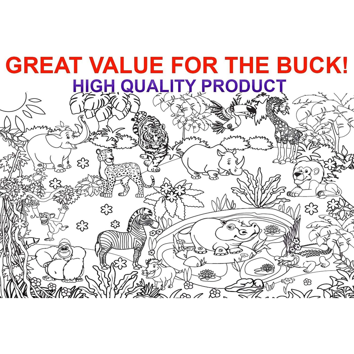 Póster Gigante para Colorear ALEX Art - Animales de la Jungla