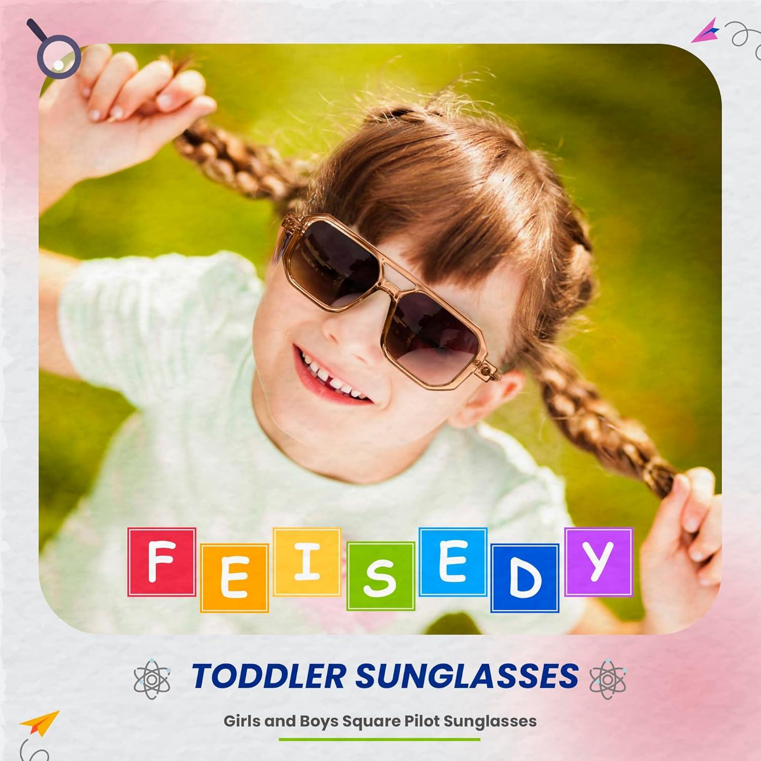 Gafas de sol para niños FEISEDY Piloto Vintage 0-6 años