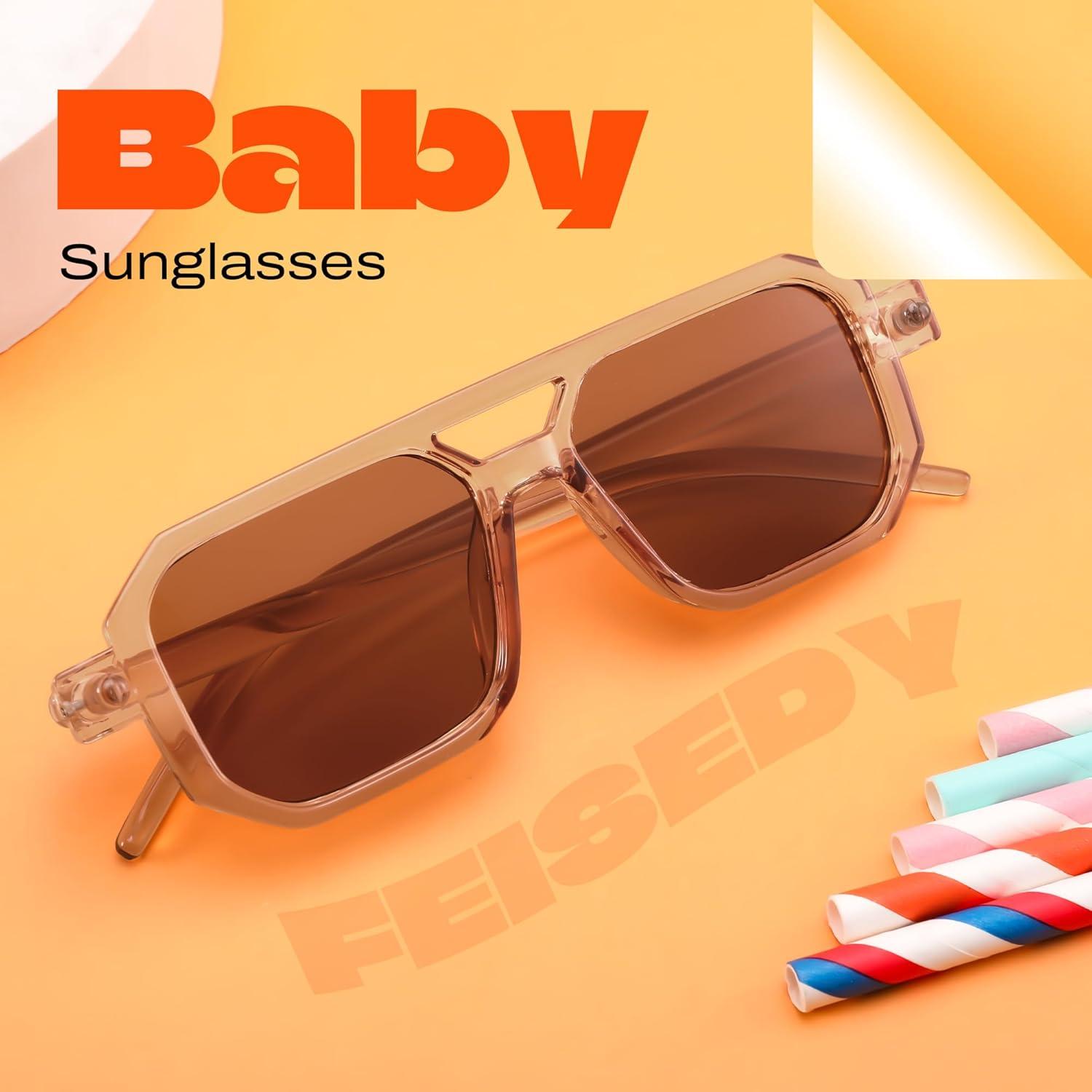 Gafas de sol para niños FEISEDY Piloto Vintage 0-6 años