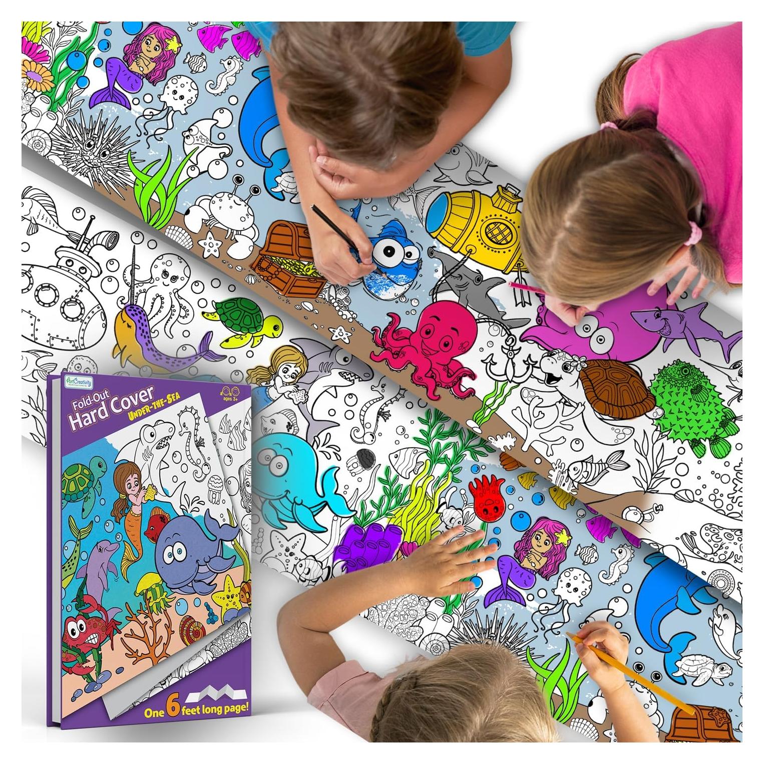 Libro Gigante para Colorear ArtCreativity - Bajo el Mar 1.83m