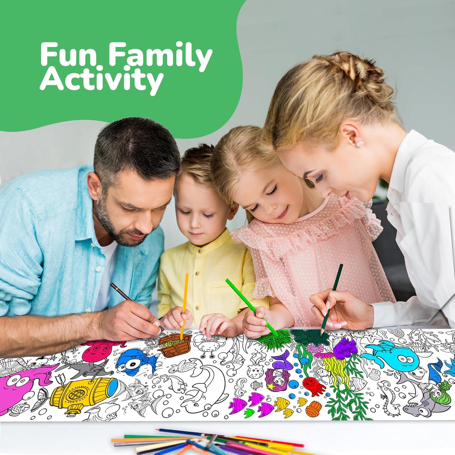 Libro Gigante para Colorear ArtCreativity - Bajo el Mar 1.83m