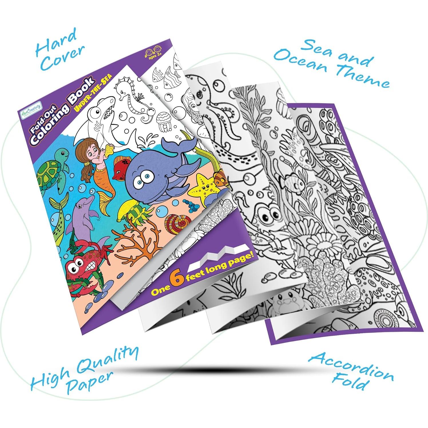 Libro Gigante para Colorear ArtCreativity - Bajo el Mar 1.83m