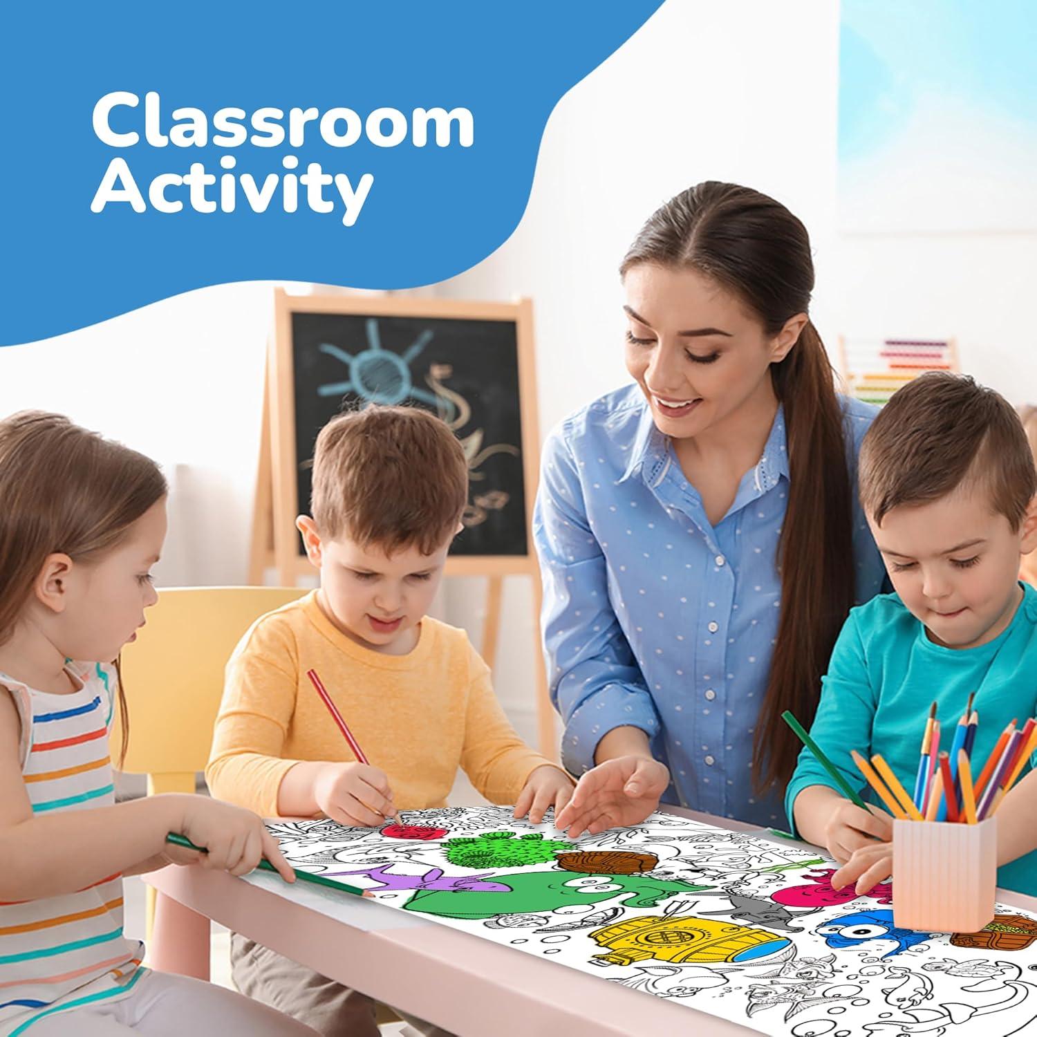 Libro Gigante para Colorear ArtCreativity - Bajo el Mar 1.83m