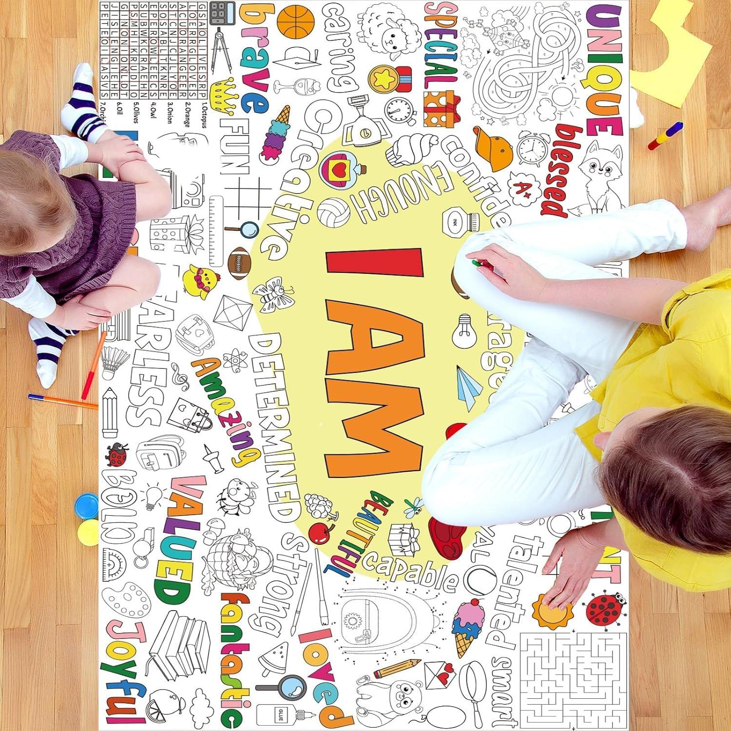 Póster Gigante para Colorear Naozinebi 132x87 cm Afirmaciones