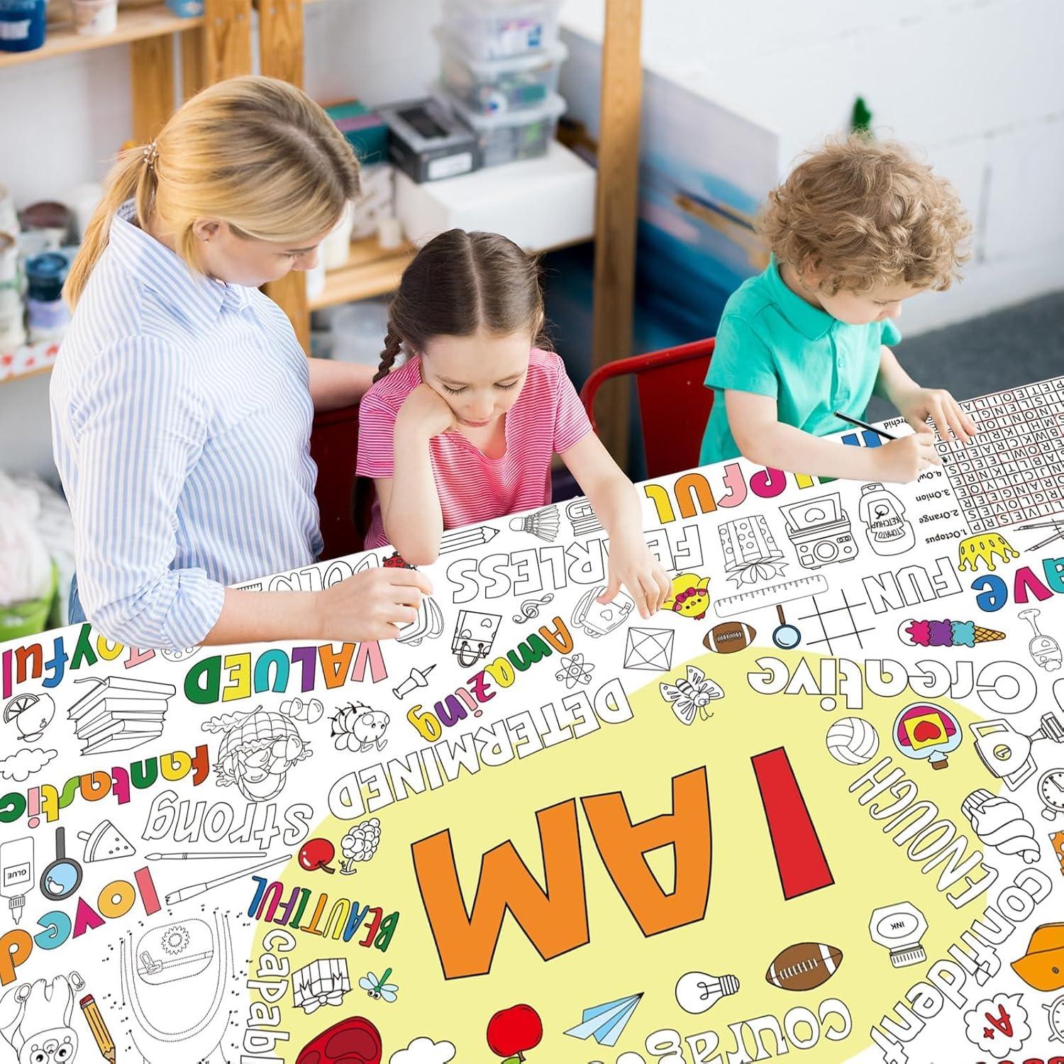 Póster Gigante para Colorear Naozinebi 132x87 cm Afirmaciones