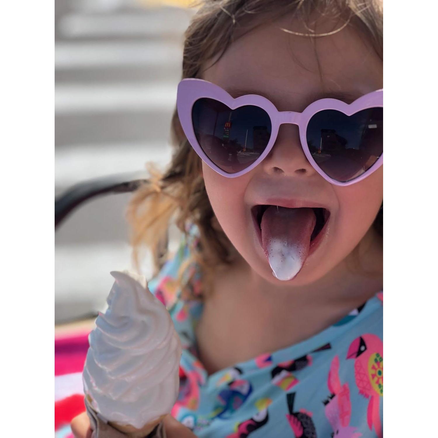 Gafas de sol infantiles ShadyVEU corazón rosa UV400 2-6 años