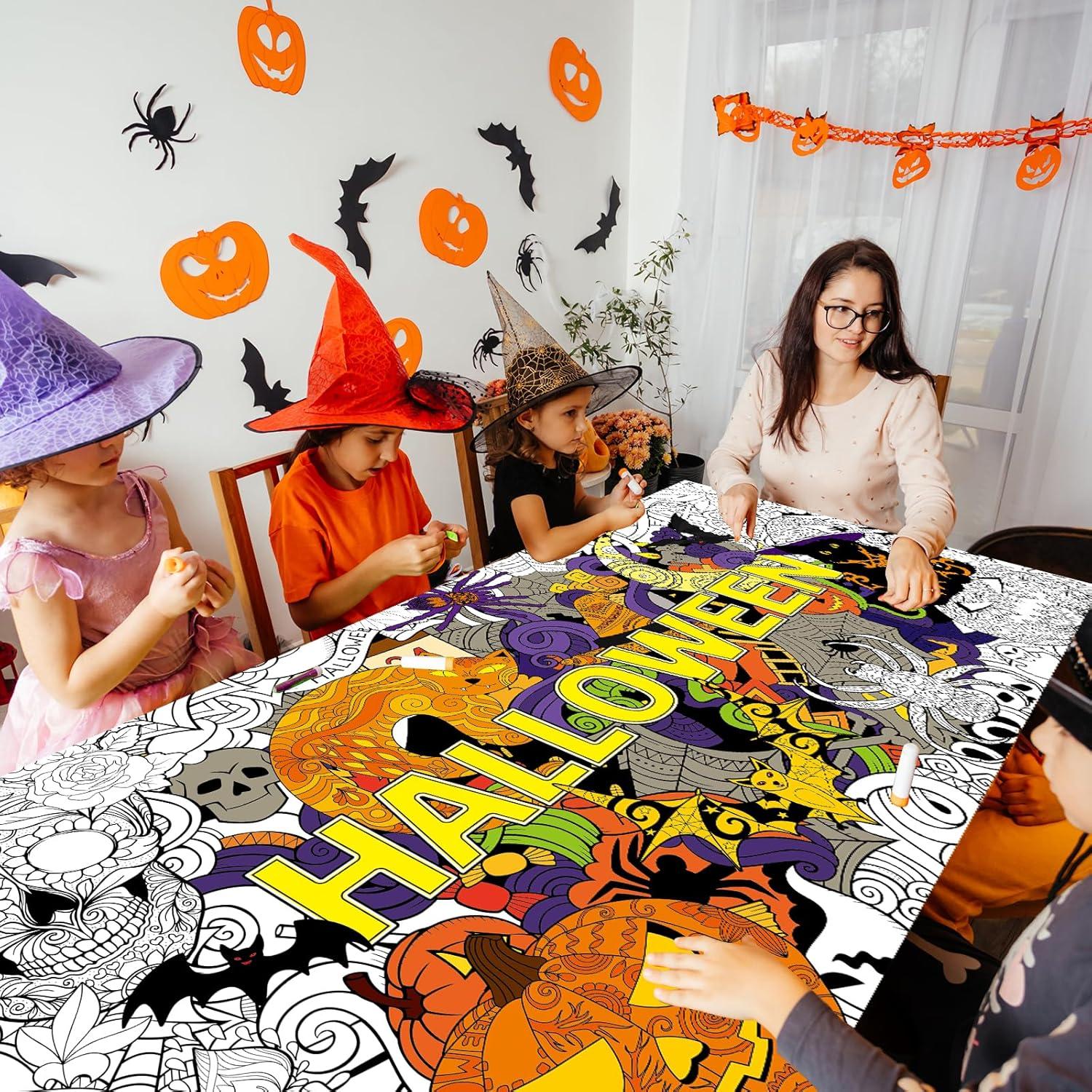 Póster Gigante de Mandala para Colorear Halloween ZOIIWA 63.5x127cm