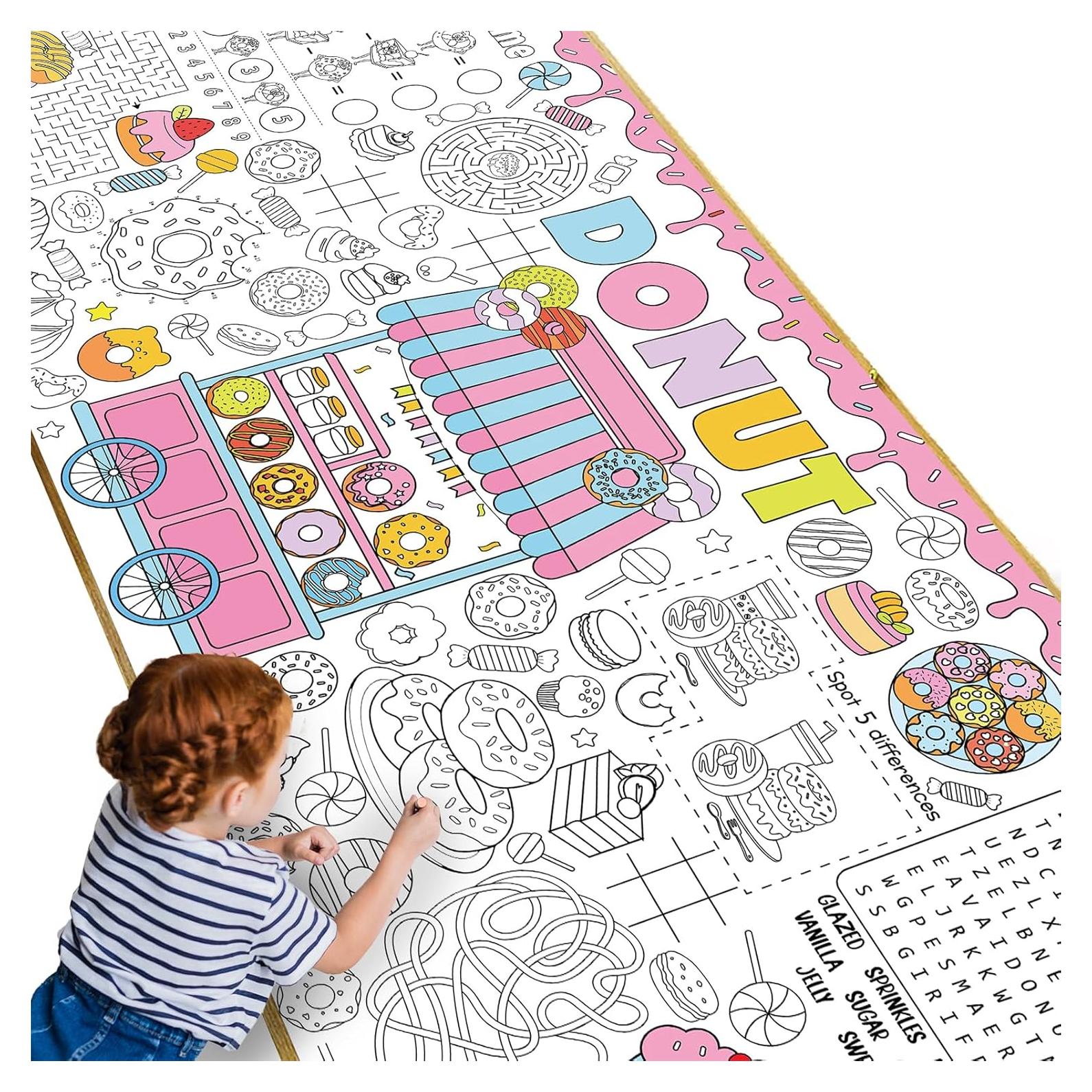 Póster para Colorear Gigante Donut Naozinebi 180x80cm