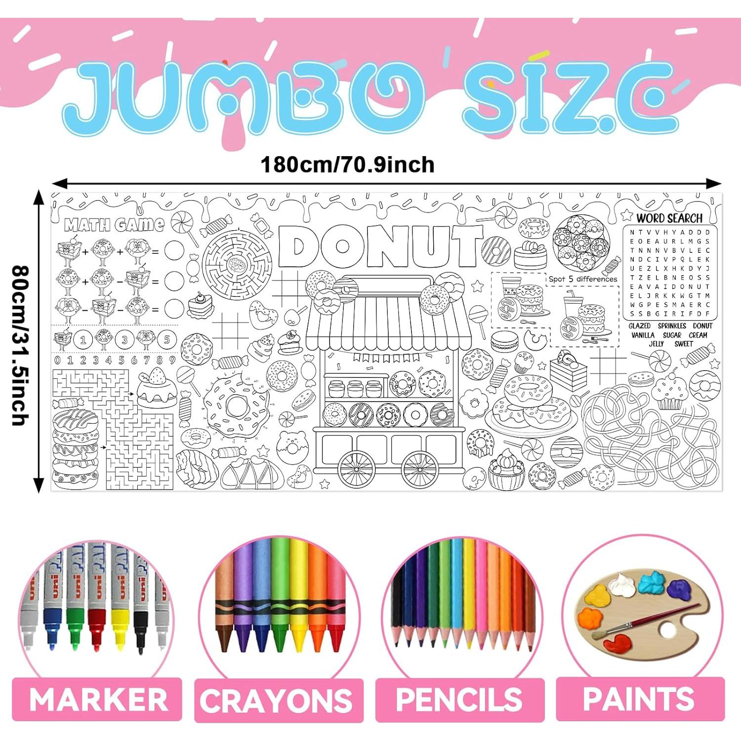 Póster para Colorear Gigante Donut Naozinebi 180x80cm