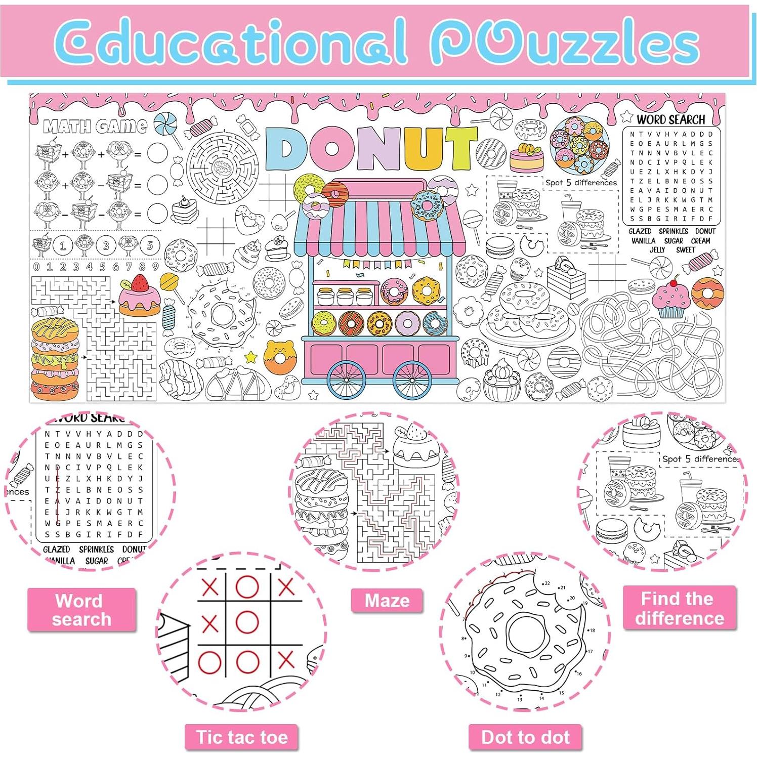 Póster para Colorear Gigante Donut Naozinebi 180x80cm